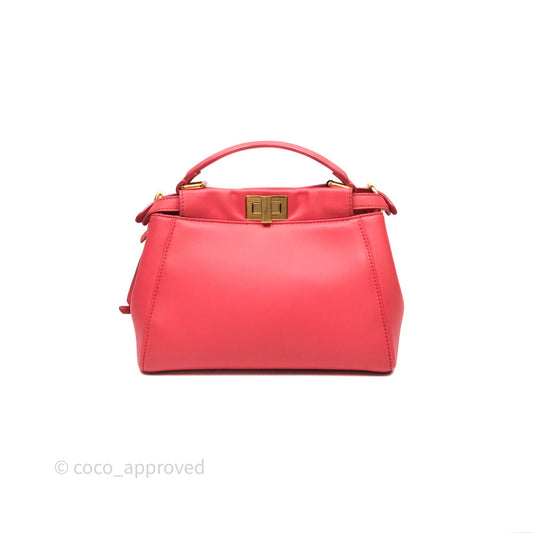 Fendi Nappa Mini Peekaboo Bag Hot Pink