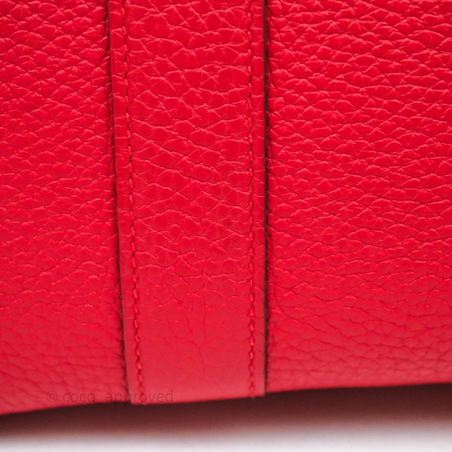 Hermès Garden Party 30 Canvas Rouge Grenade Palladium Hardware