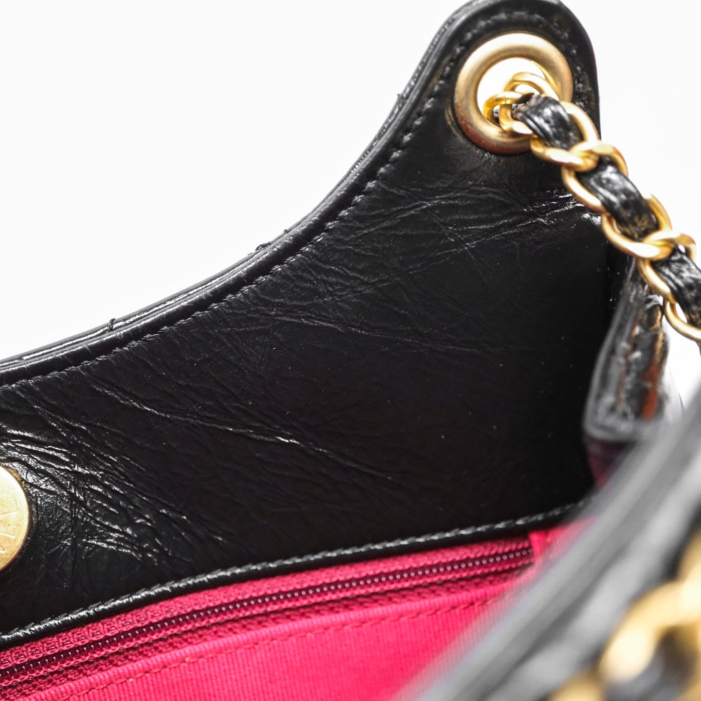 Chanel Medium Quilted Wavy CC Hobo Black Shiny Crumpled Calfskin Aged Gold Hardware