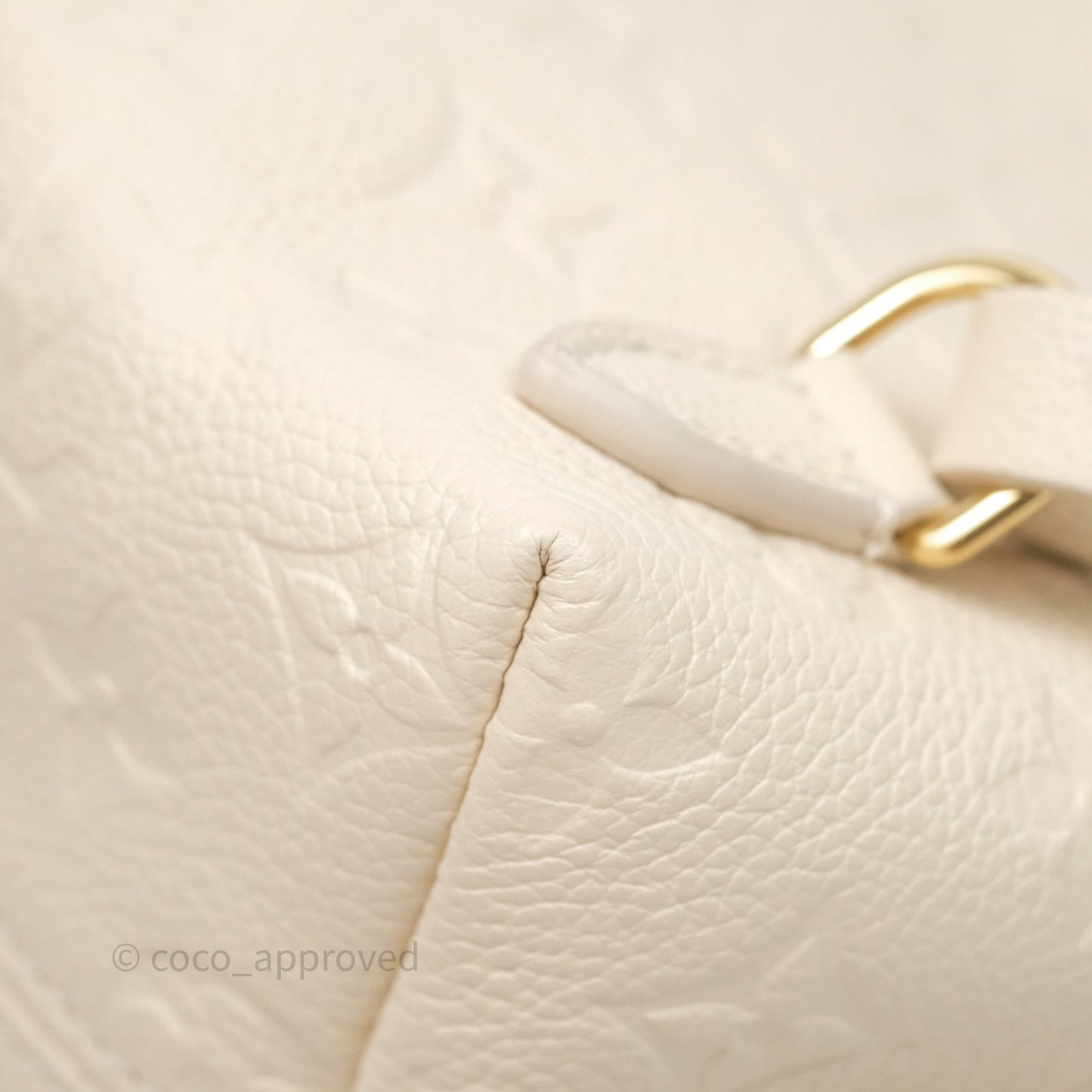 Louis Vuitton Backup Cream Monogram Empreinte Leather