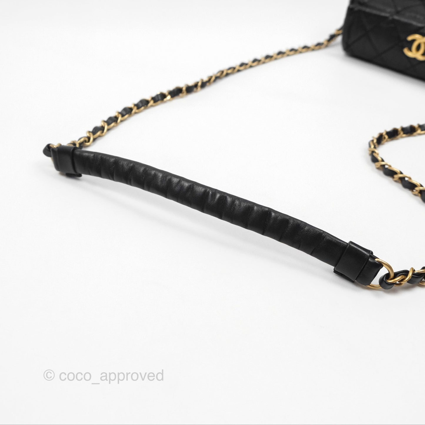 Chanel Small Hobo Bag Crumpled Black Lambskin Aged Gold Hardware 21S