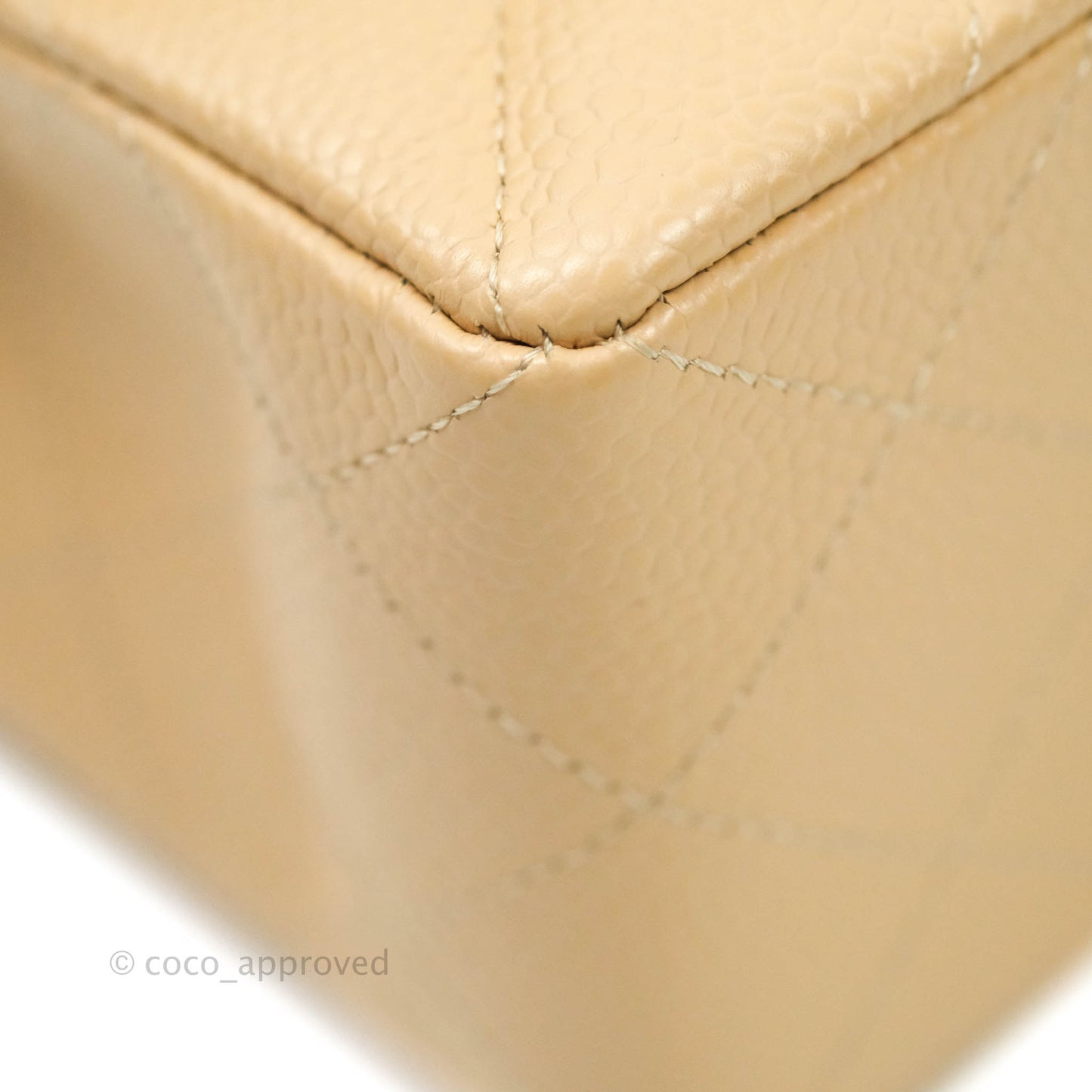 Chanel Classic Small S/M Flap Beige Caviar Silver Hardware