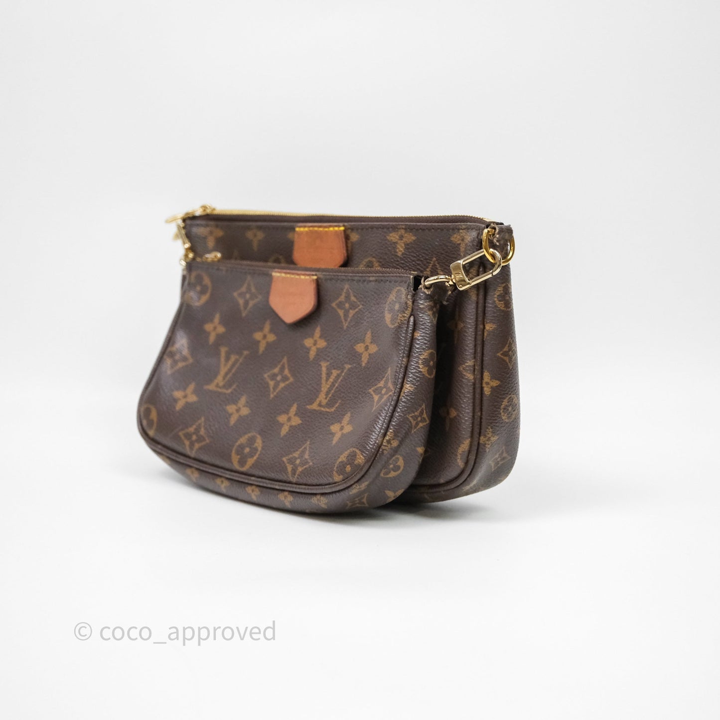 Louis Vuitton Multi Pochette Accessories Khaki Monogram Canvas