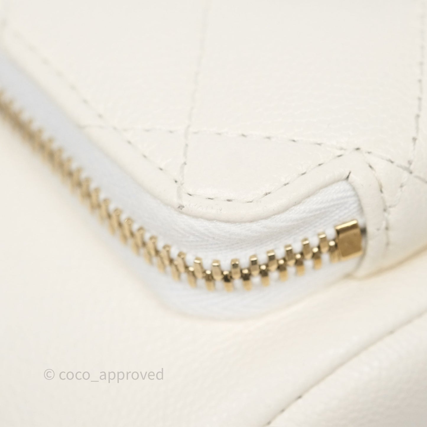 Chanel Quilted Business Affinity Backpack Ivory White Caviar Gold Hardware