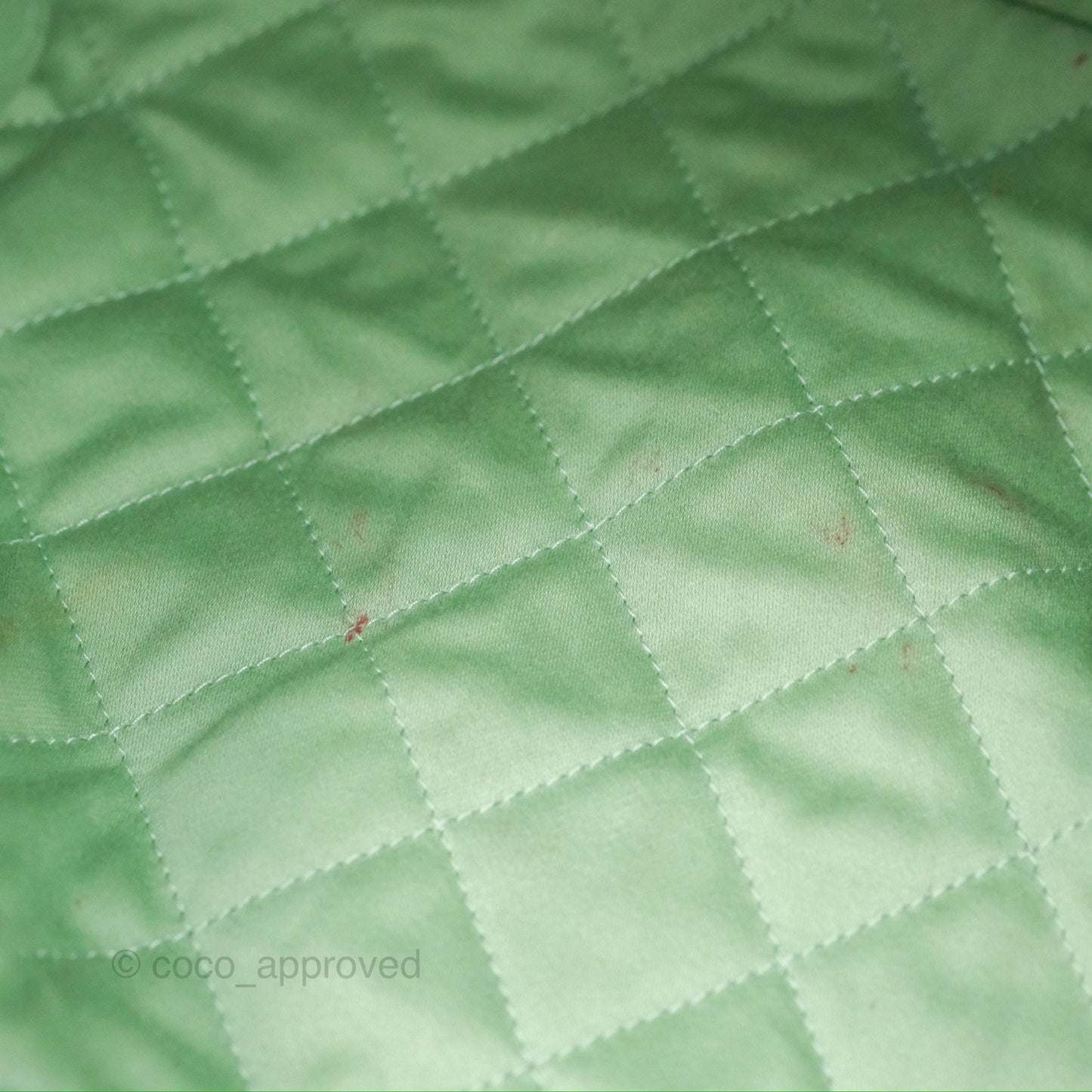 Chanel 22 Small Mint Green Shiny Aged Calfskin Aged Gold Hardware