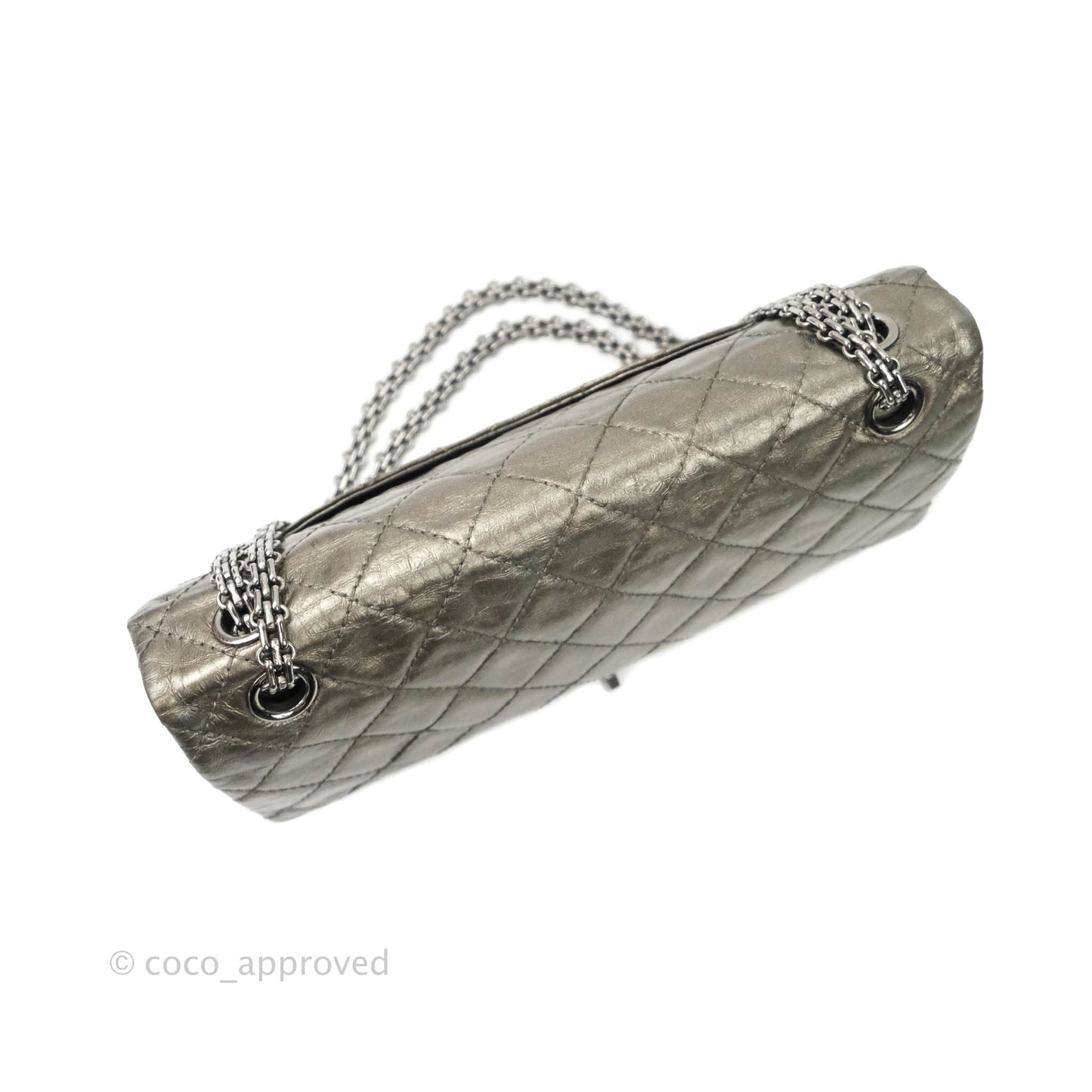 Chanel Quilted Reissue 226 Metallic Aged Calfskin Gun Metal Hardware