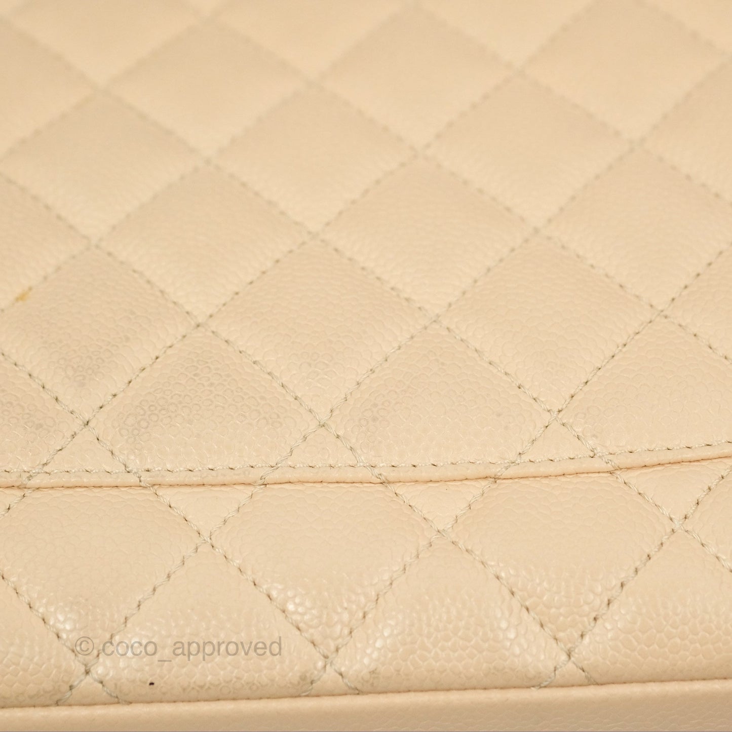 Chanel GST Beige Caviar Silver Hardware