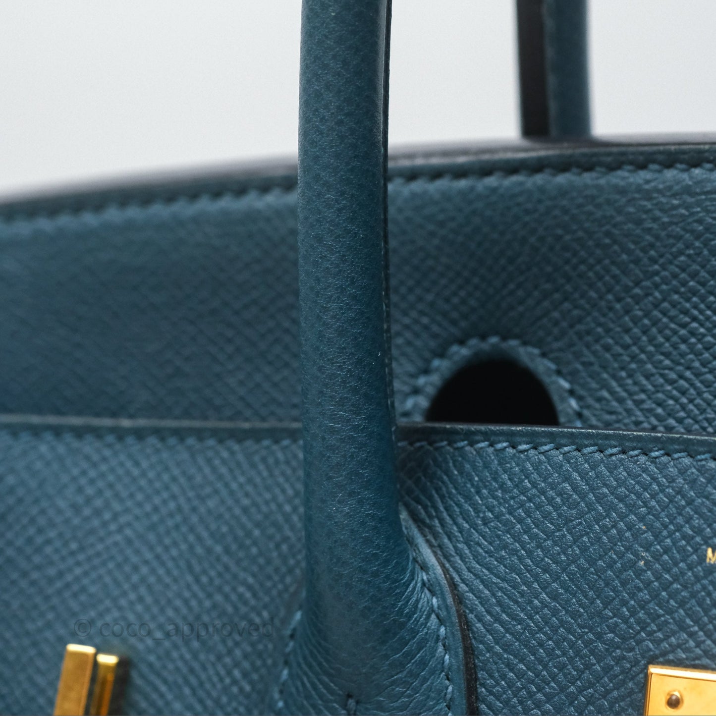Hermès Birkin 30 Retourne Bleu de Prusse 7P Epsom Gold Hardware