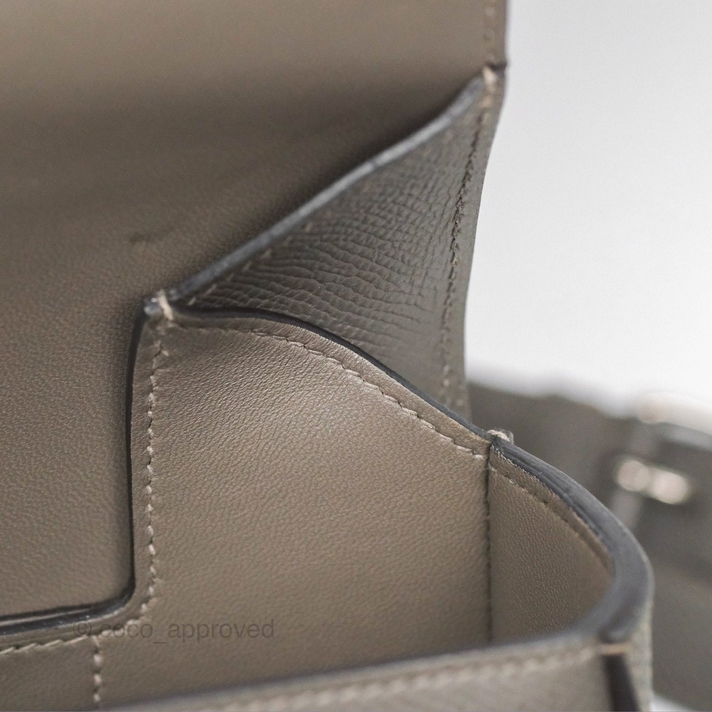 Hermès Della Cavalleria Mini Bag Gris Meyer 0L Epsom Palladium Hardware
