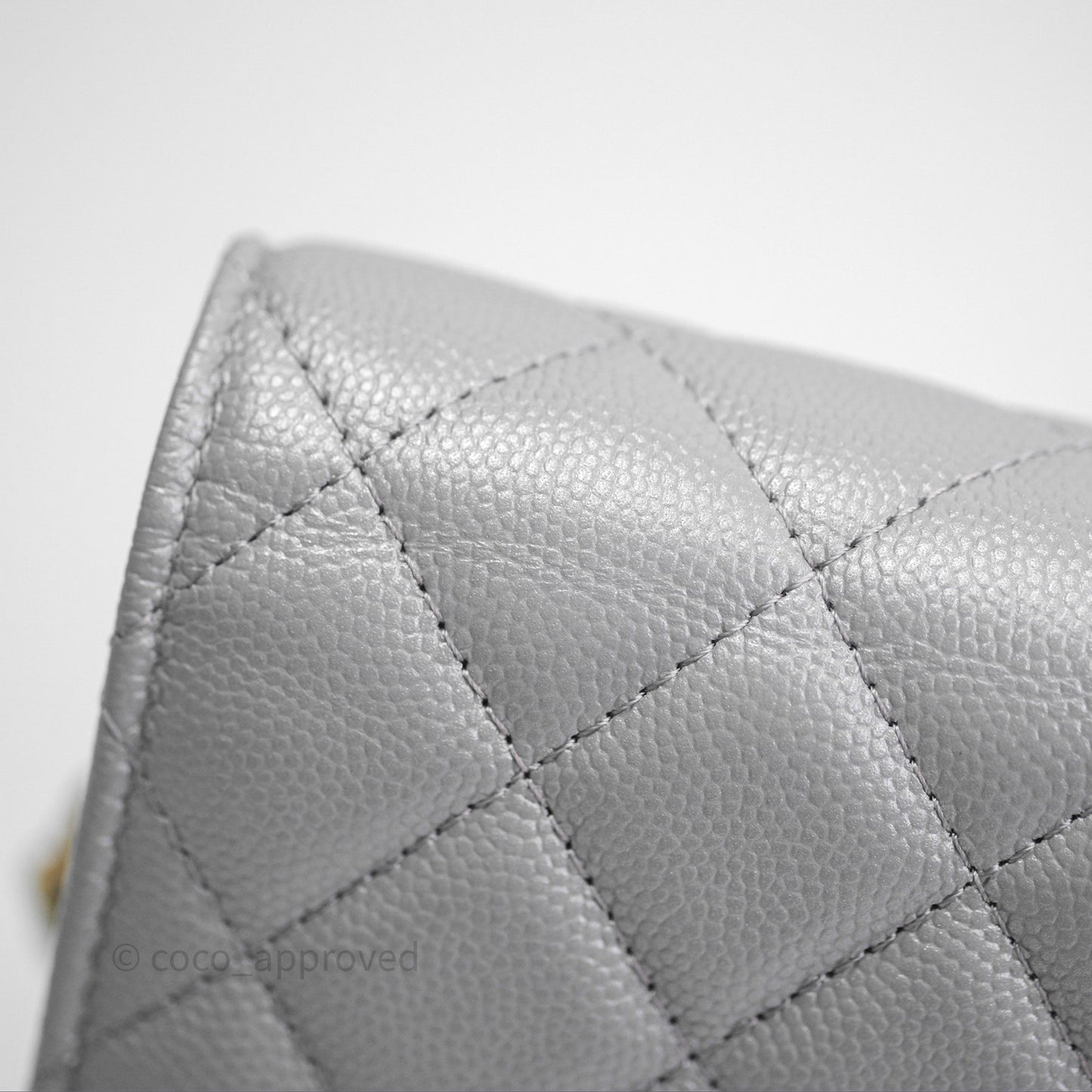 Chanel Wallet On Chain WOC Adjustable CC Chain Grey Caviar Aged Gold Hardware