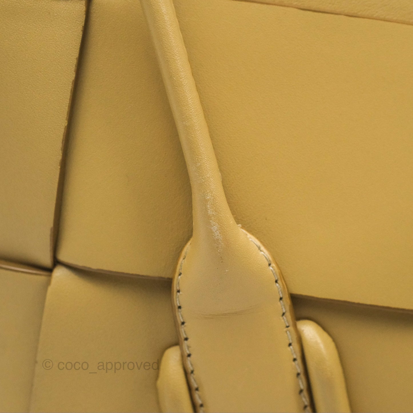 Bottega Veneta Arco Mini Intrecciato Textured-leather Tote Yellow