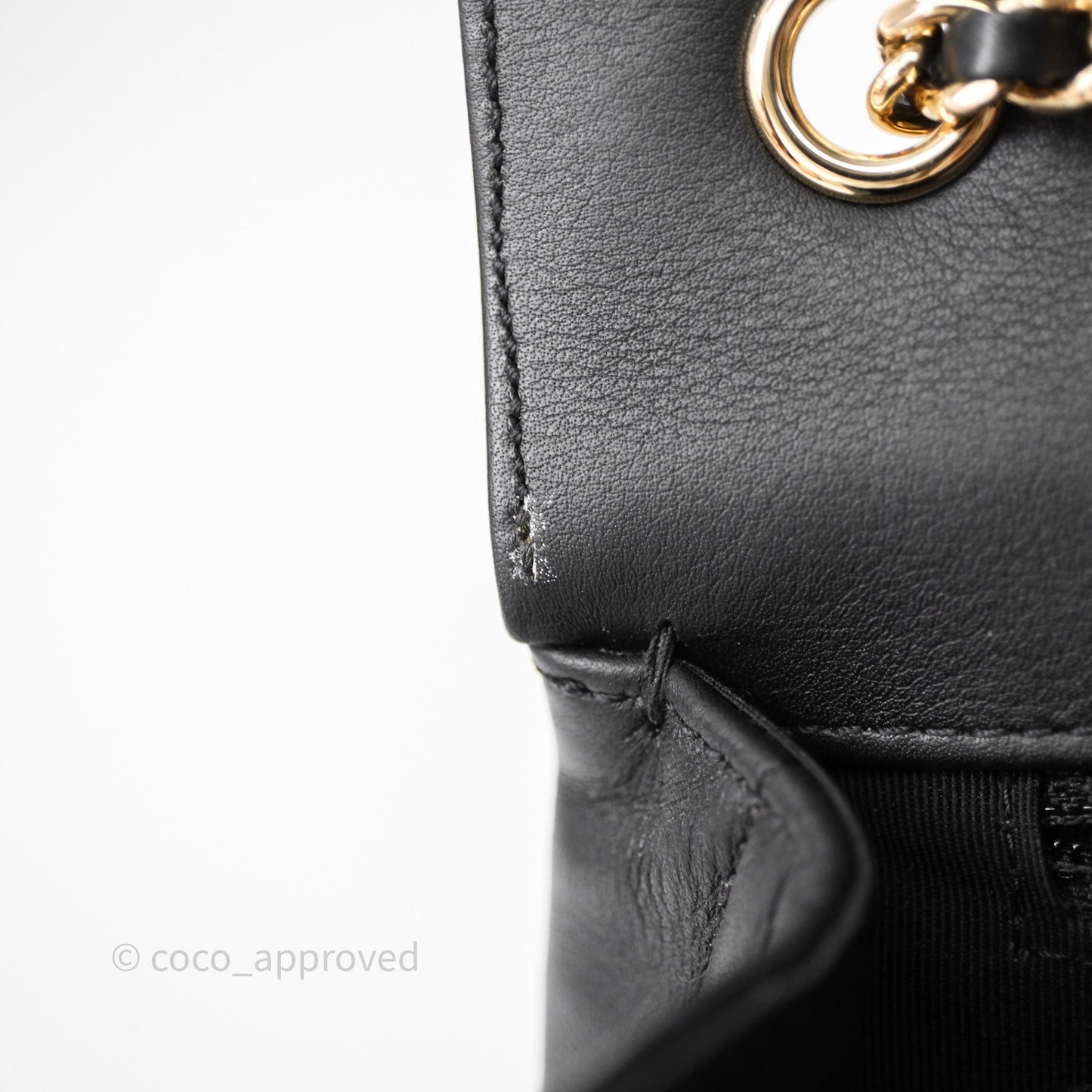 Chanel Small Statement Chevron Flap Bag Black Gold Hardware