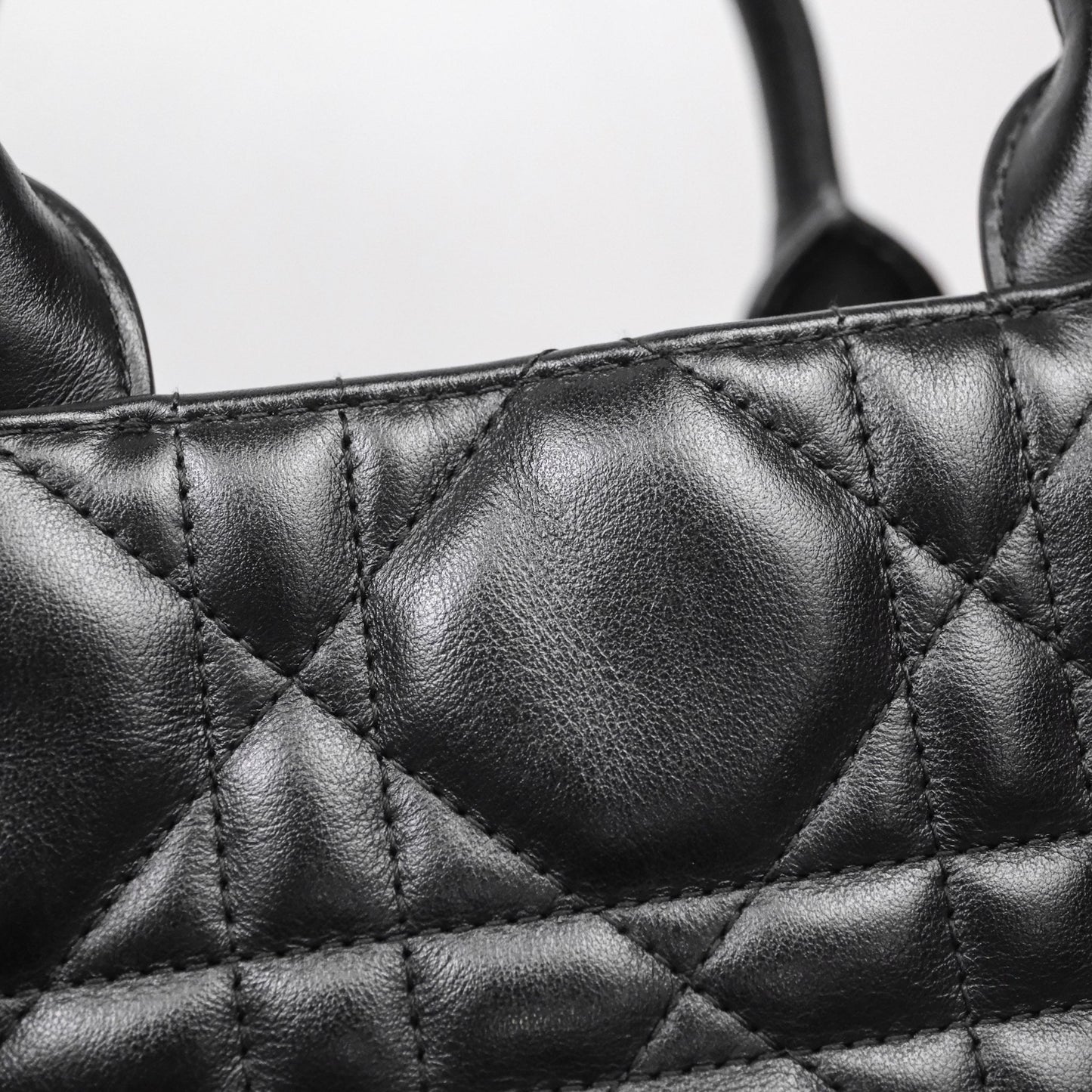 Christian Dior Small Dior Book Tote Black Macrocannage Calfskin Gold Hardware
