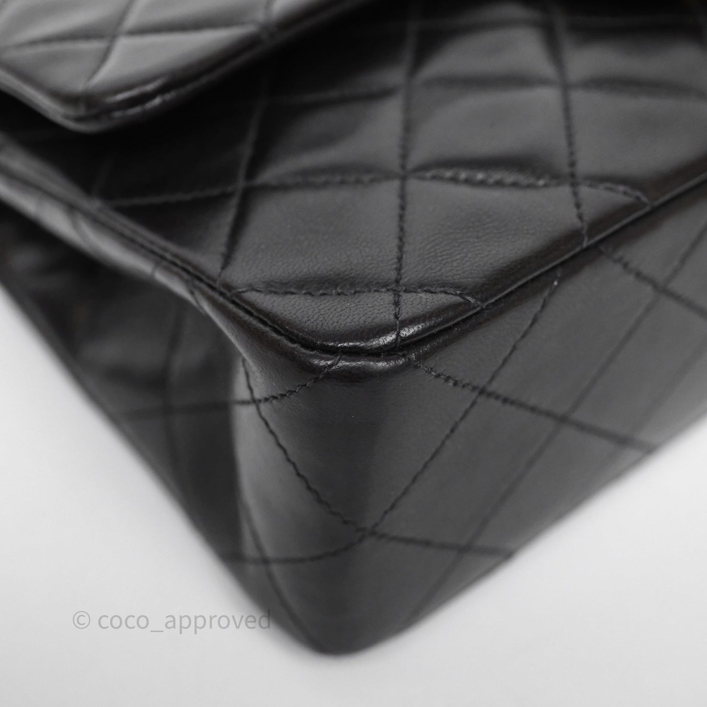 Chanel Vintage Small Classic Flap Black Lambskin 24K Gold Hardware