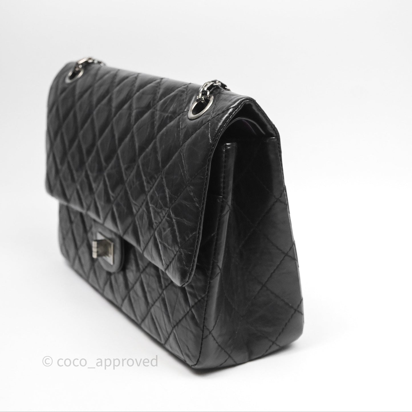 Chanel Reissue Quilted Aged Calfskin Black Ruthenium Hardware 226