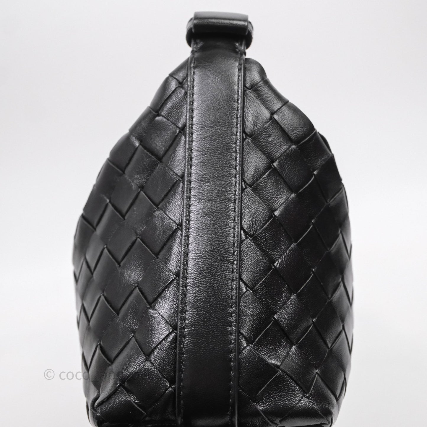 Bottega Veneta Mini Wallace Intrecciato Black Gold Hardware