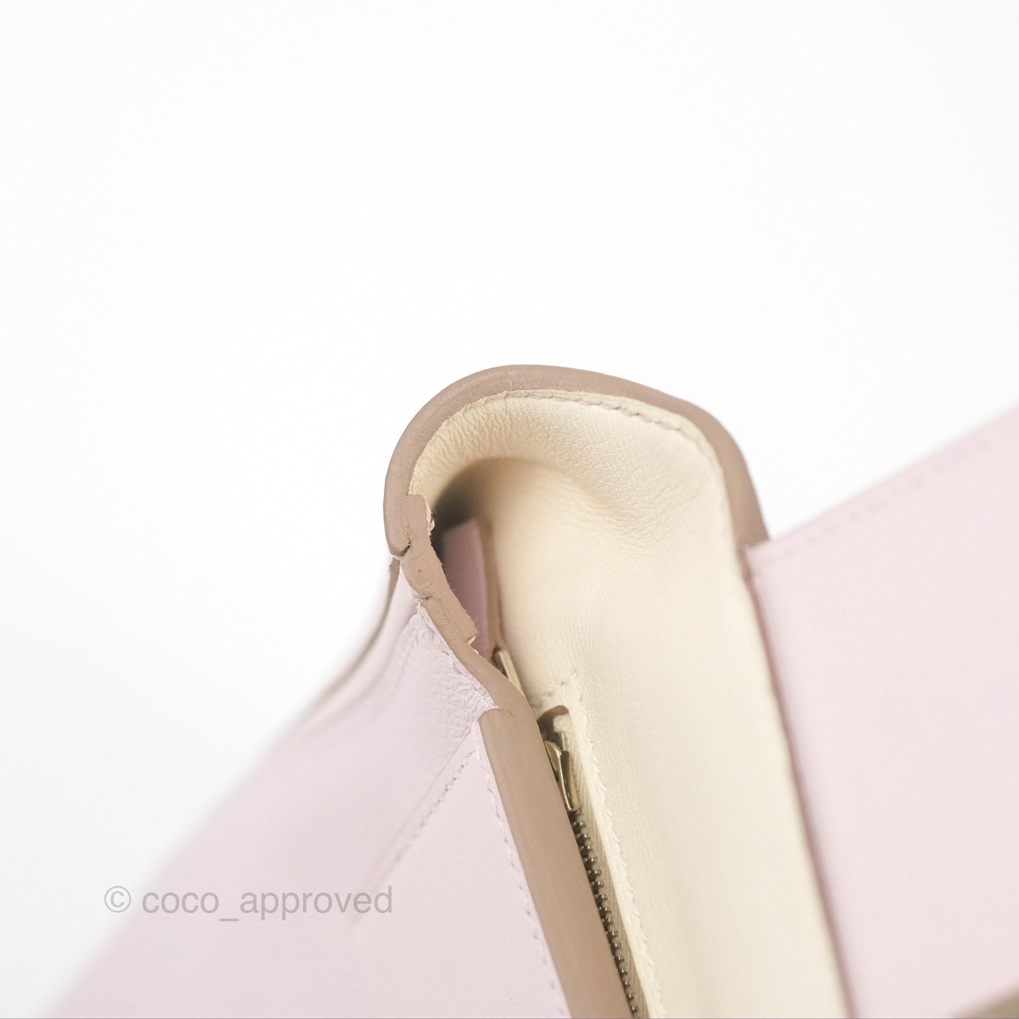 Hermès 24/24 21 Mini Mauve Pale Evercolor/Swift Palladium Hardware