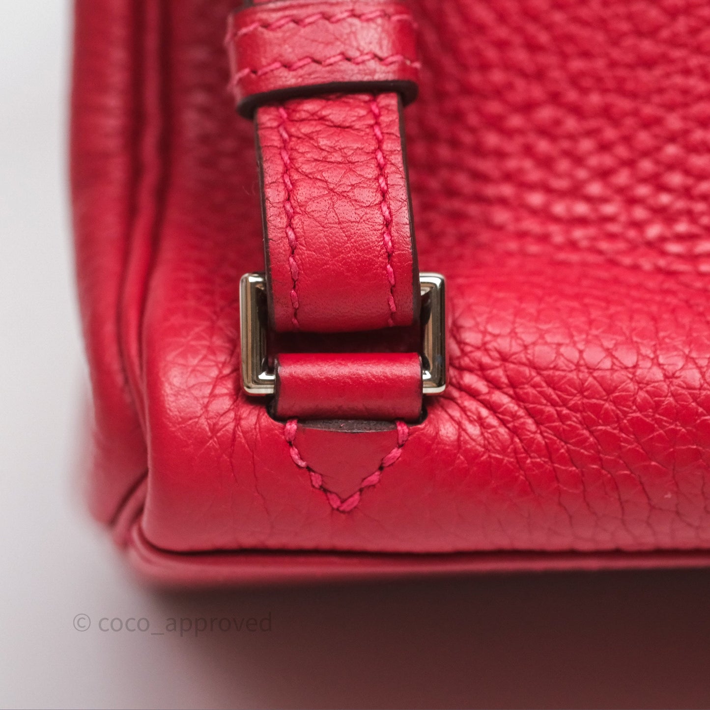 Hermès Kelly Ado Backpack Red Rouge Clemence Palladium Hardware