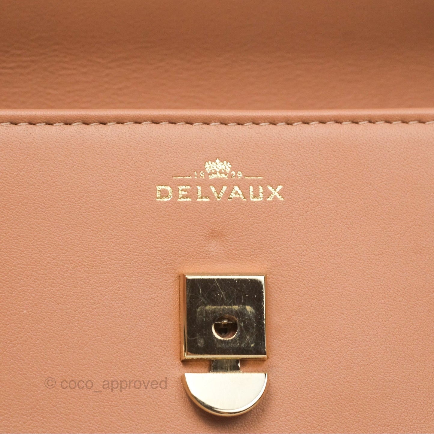 Delvaux Tempête Mini Beige Supple Calfskin Gold Hardware