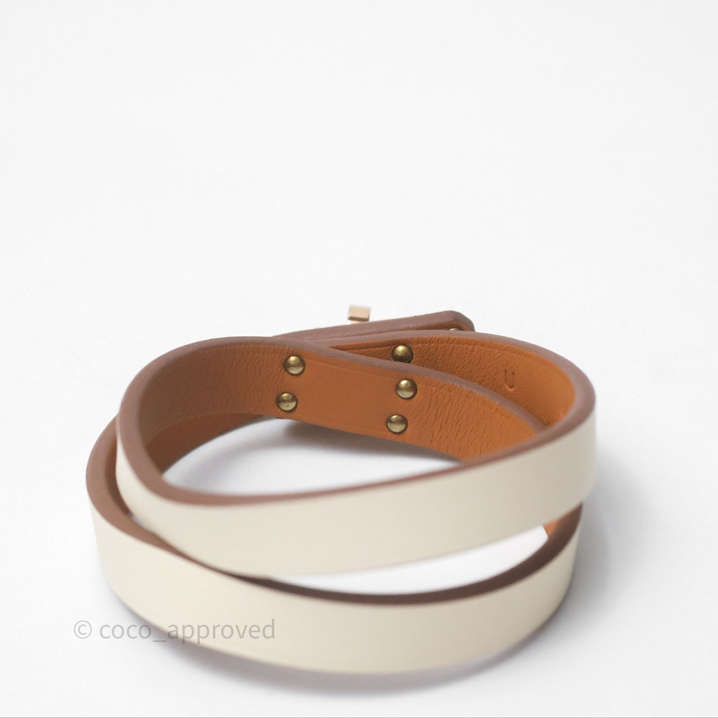 Hermès Mini Kelly Double Tour Bracelet Nata Swift Gold Hardware