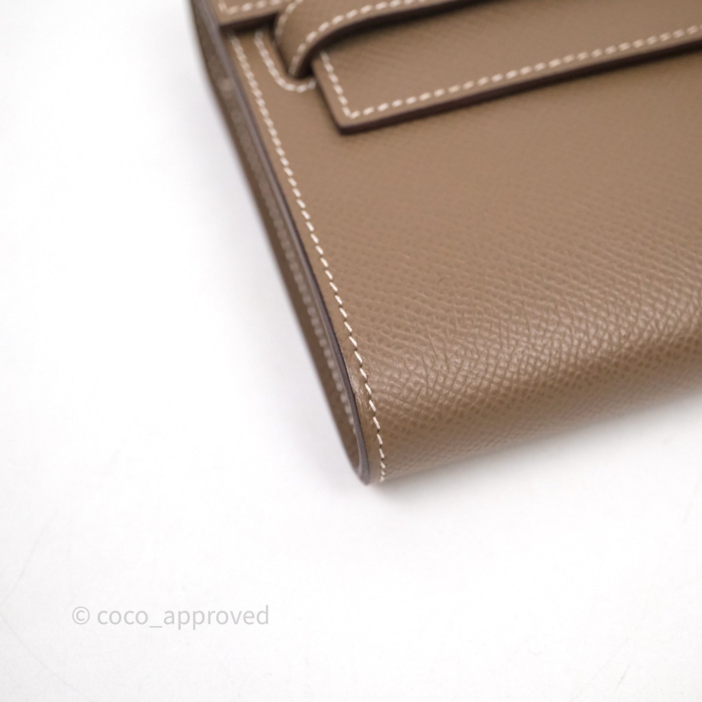 Hermès Kelly To Go Wallet Etoupe 18 Epsom Gold Hardware
