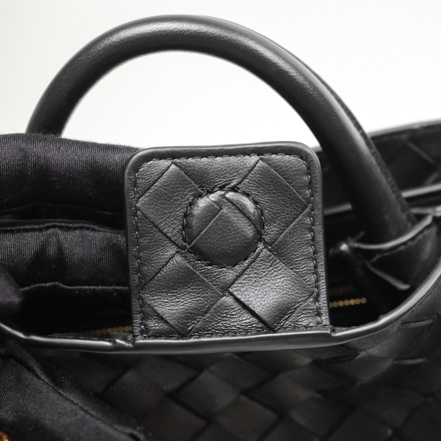 Bottega Veneta Small Andiamo Bag Black Intrecciato Lambskin