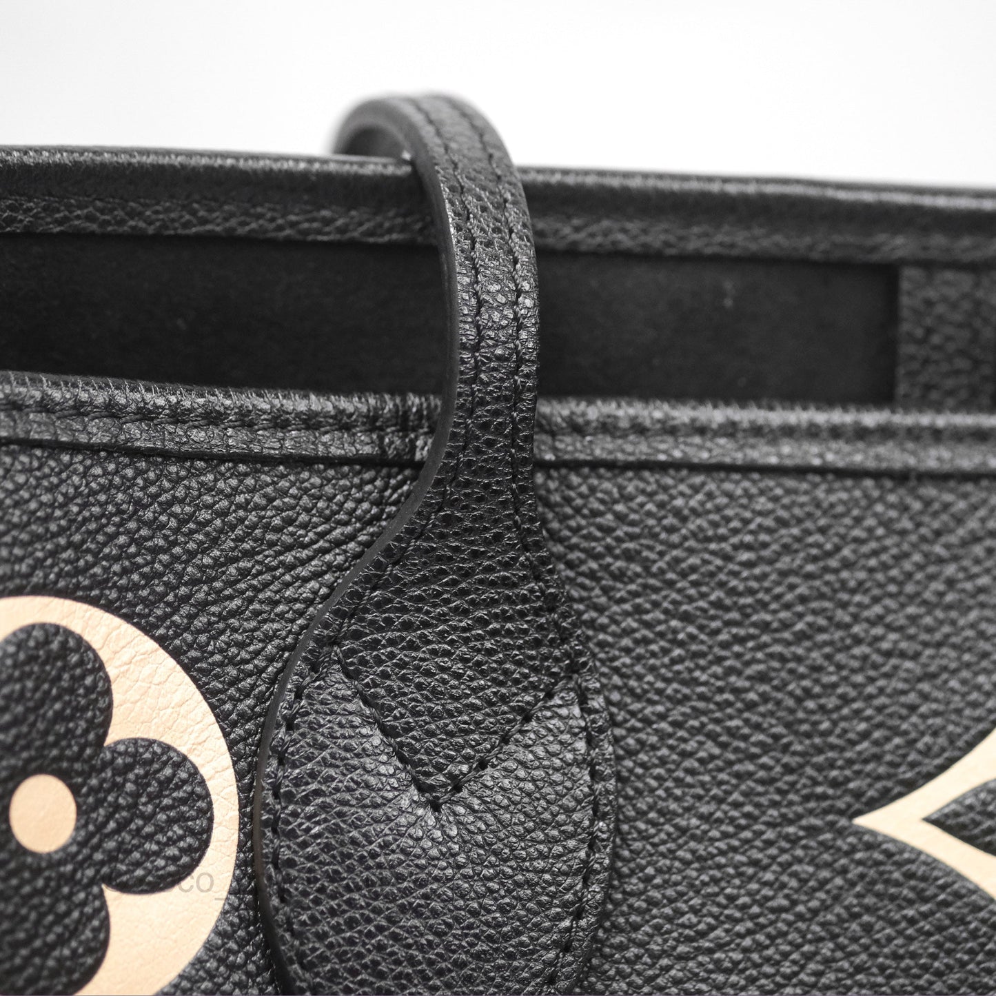 Louis Vuitton Neverfull MM Monogram Black Beige