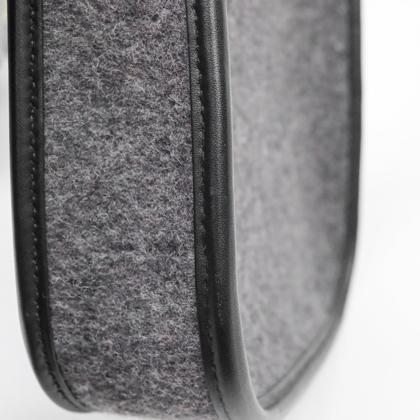 Hermès Mini Evelyne 16 Graphite 88 / Noir 89 Wool Swift Palladium Hardware