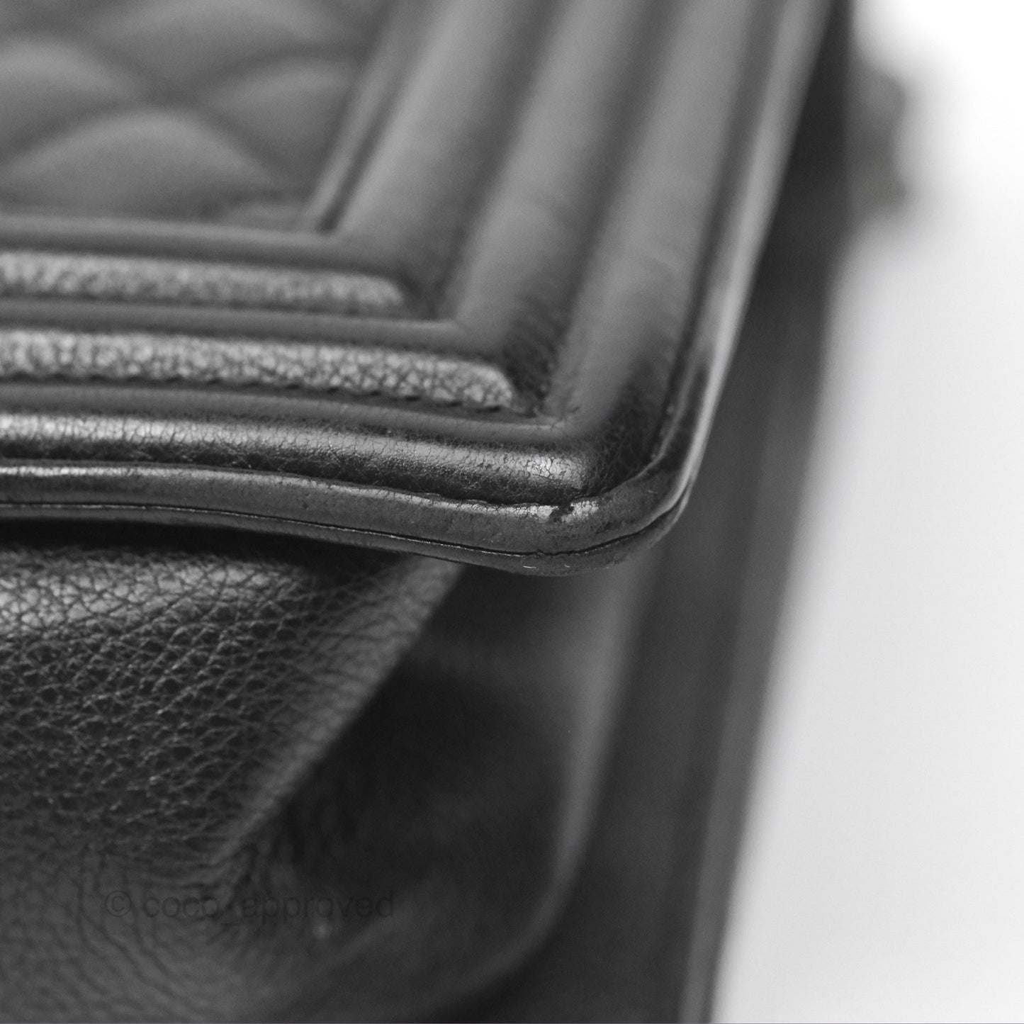 Chanel Medium Boy Quilted Black Calfskin Ruthenium Hardware