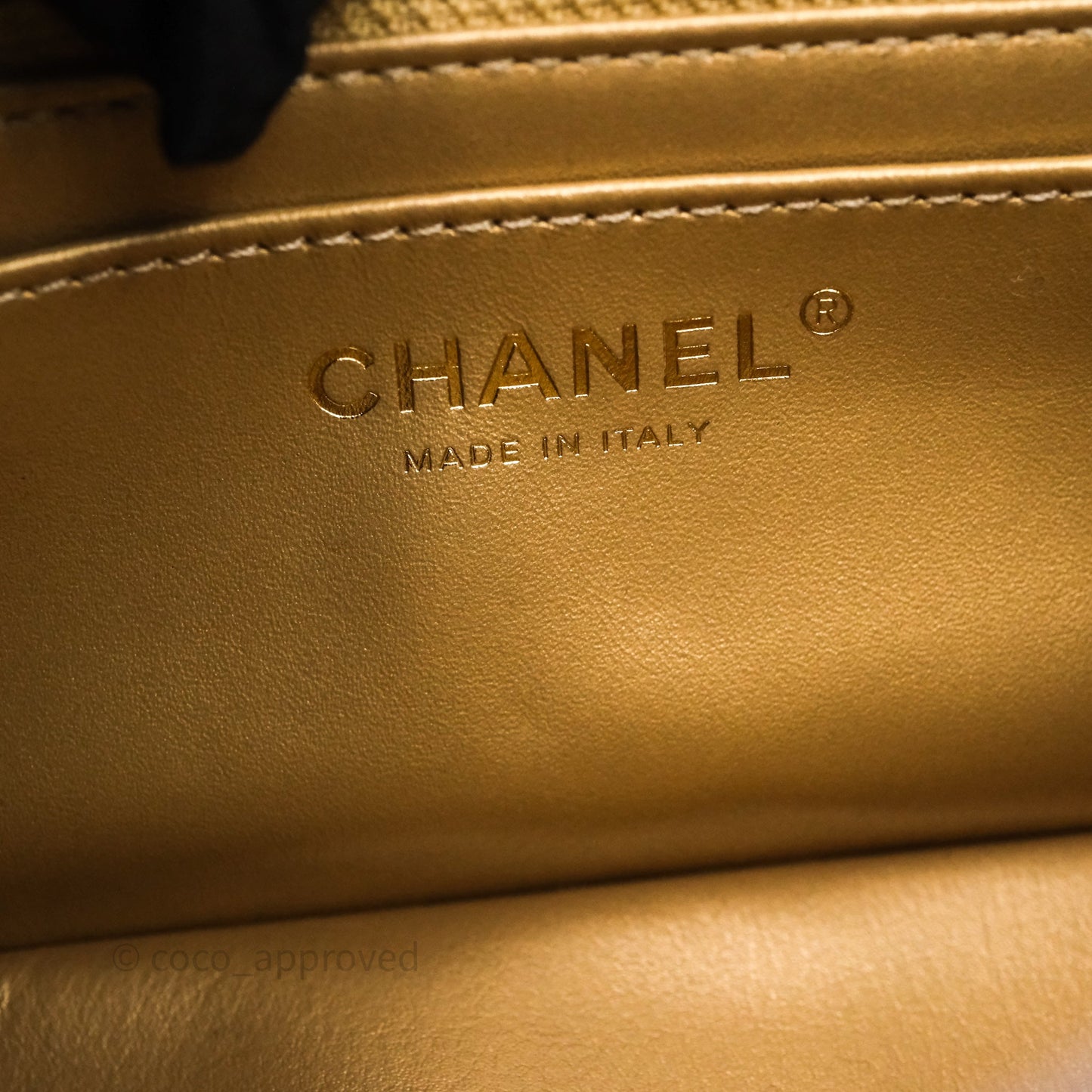Chanel Mini Rectangular Pearl Crush Lilac Lambskin Aged Gold Hardware