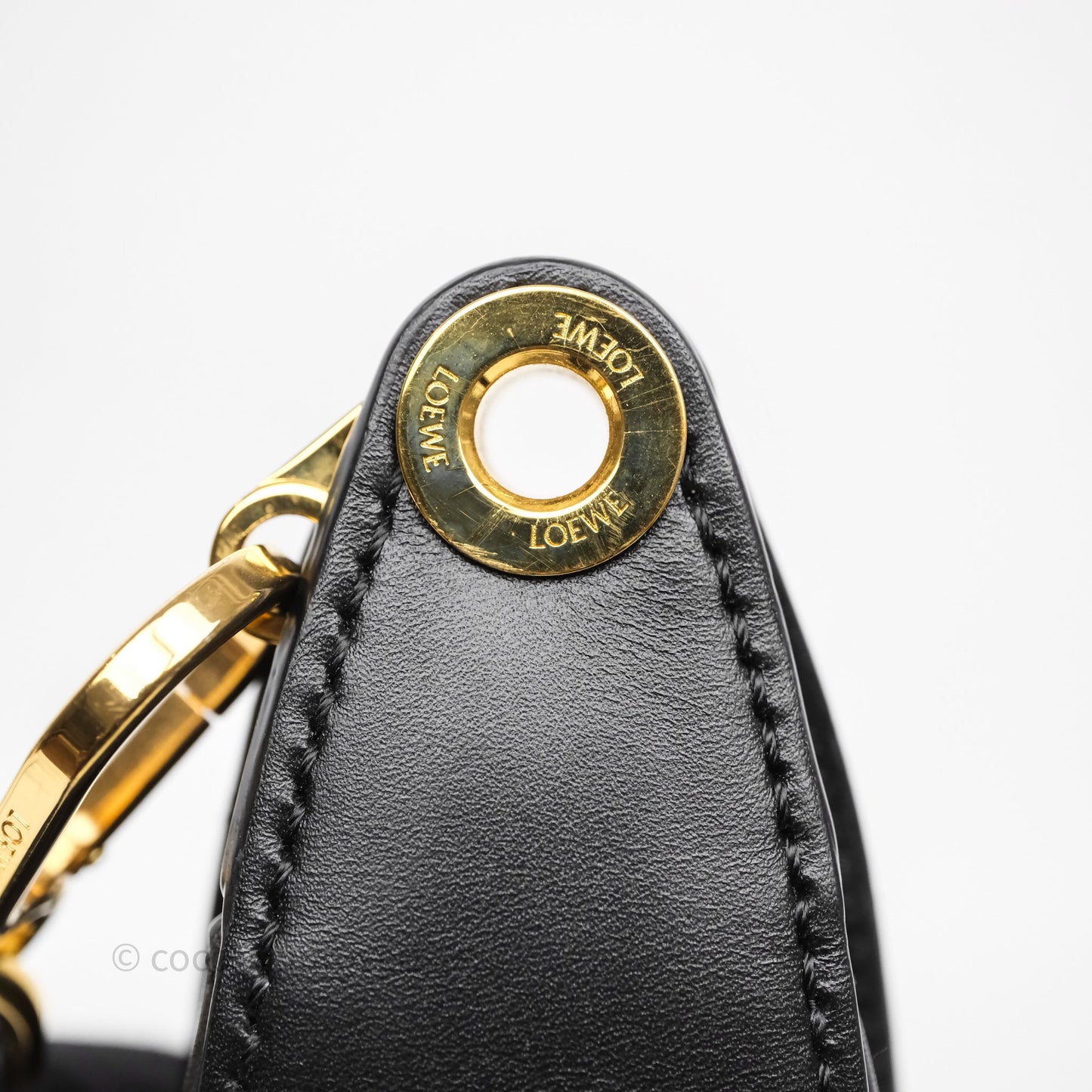 Loewe x Howls Calcifer Luna Shoulder Bag In Black Calfskin