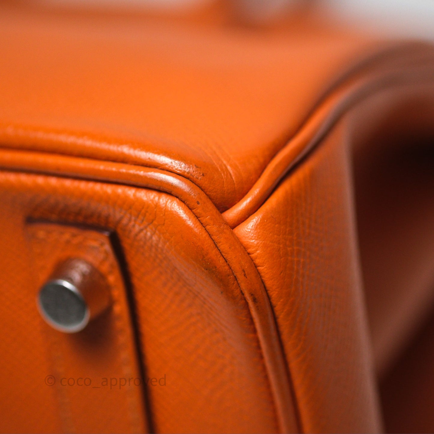 Hermès Birkin 30 Retourne Orange Epsom Palladium Hardware