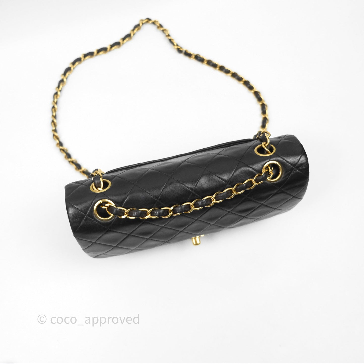 Chanel Classic Vintage Small Flap Black Lambskin 24K Gold Hardware