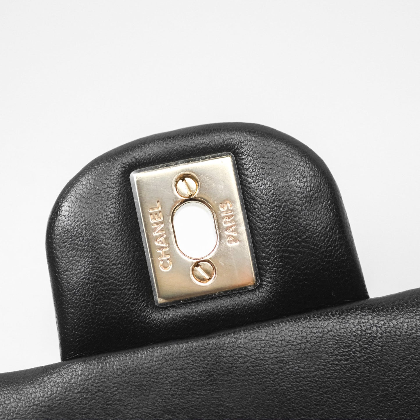 Chanel Mini Rectangular Quilted Black Lambskin Gold Hardware