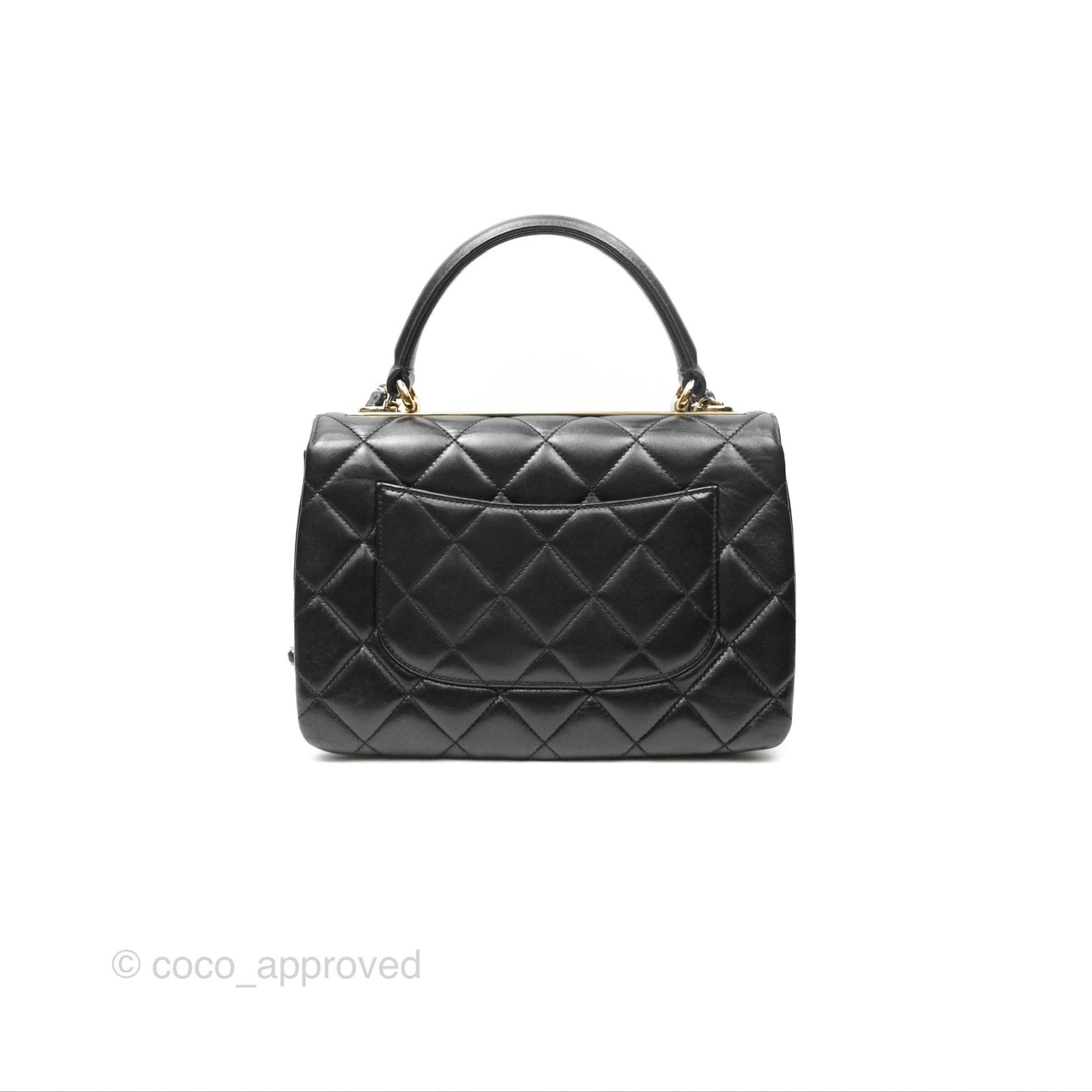 Chanel Small Trendy CC Black Lambskin Gold Hardware