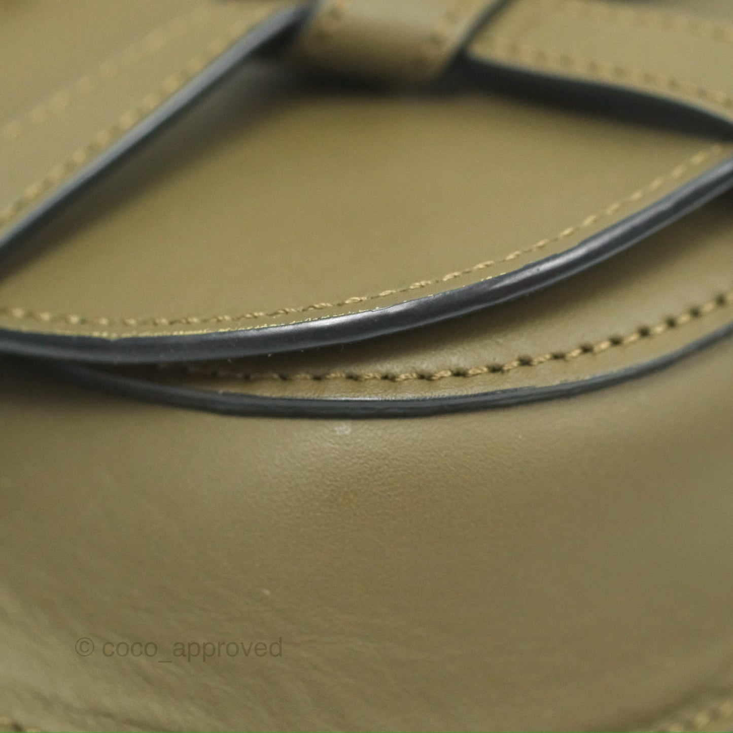 Loewe Mini Gate Dual Bag Soft Calfskin & Jacquard Strap Autumn Green