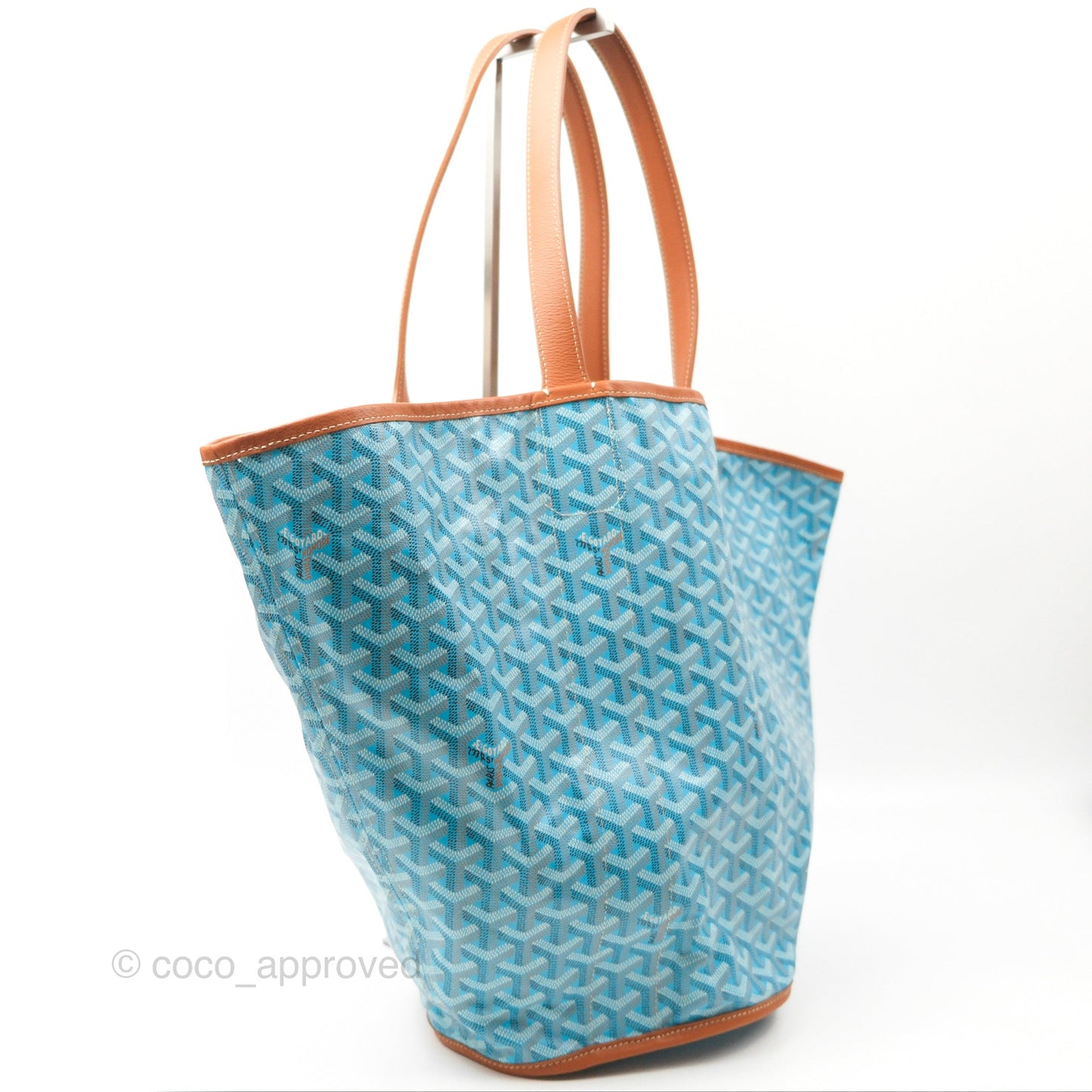 Goyard Belharra Bag Reversible Turquoise & Tan