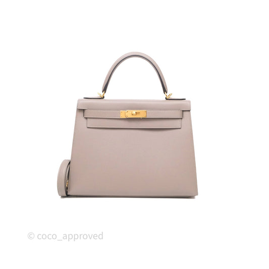 Hermes Kelly 28 Gris Asphalte Epsom Gold Hardware