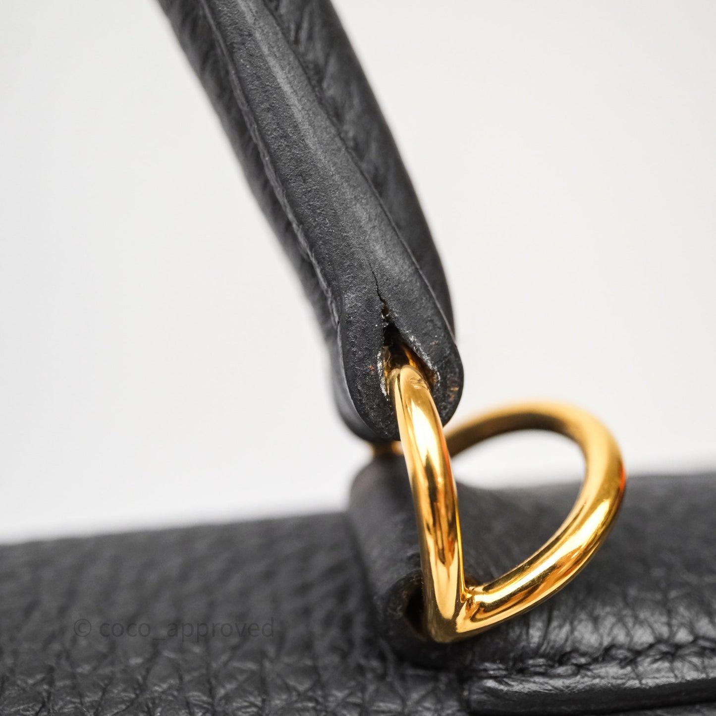 Hermès Kelly 28 Noir 89 Togo Gold Hardware