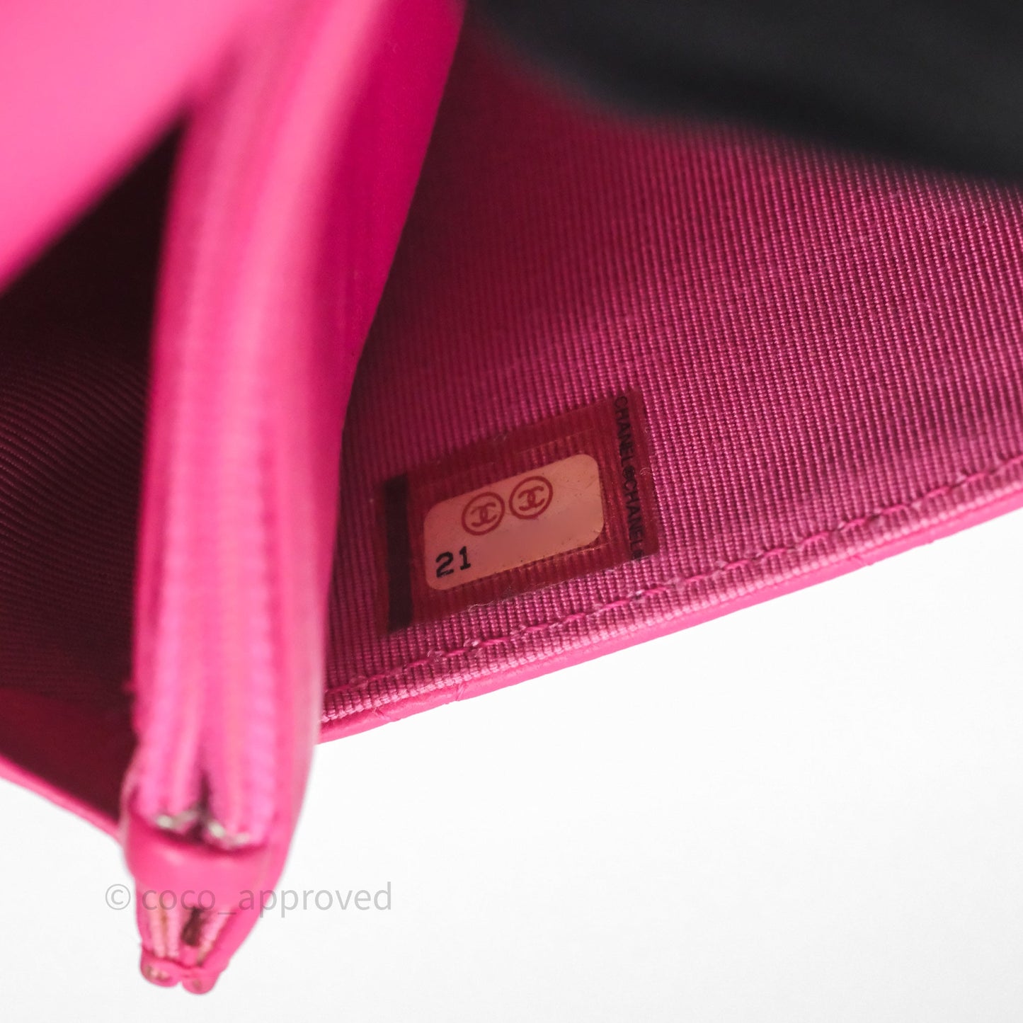 Chanel Quilted Wallet on Chain WOC Pink Lambskin Silver Hardware