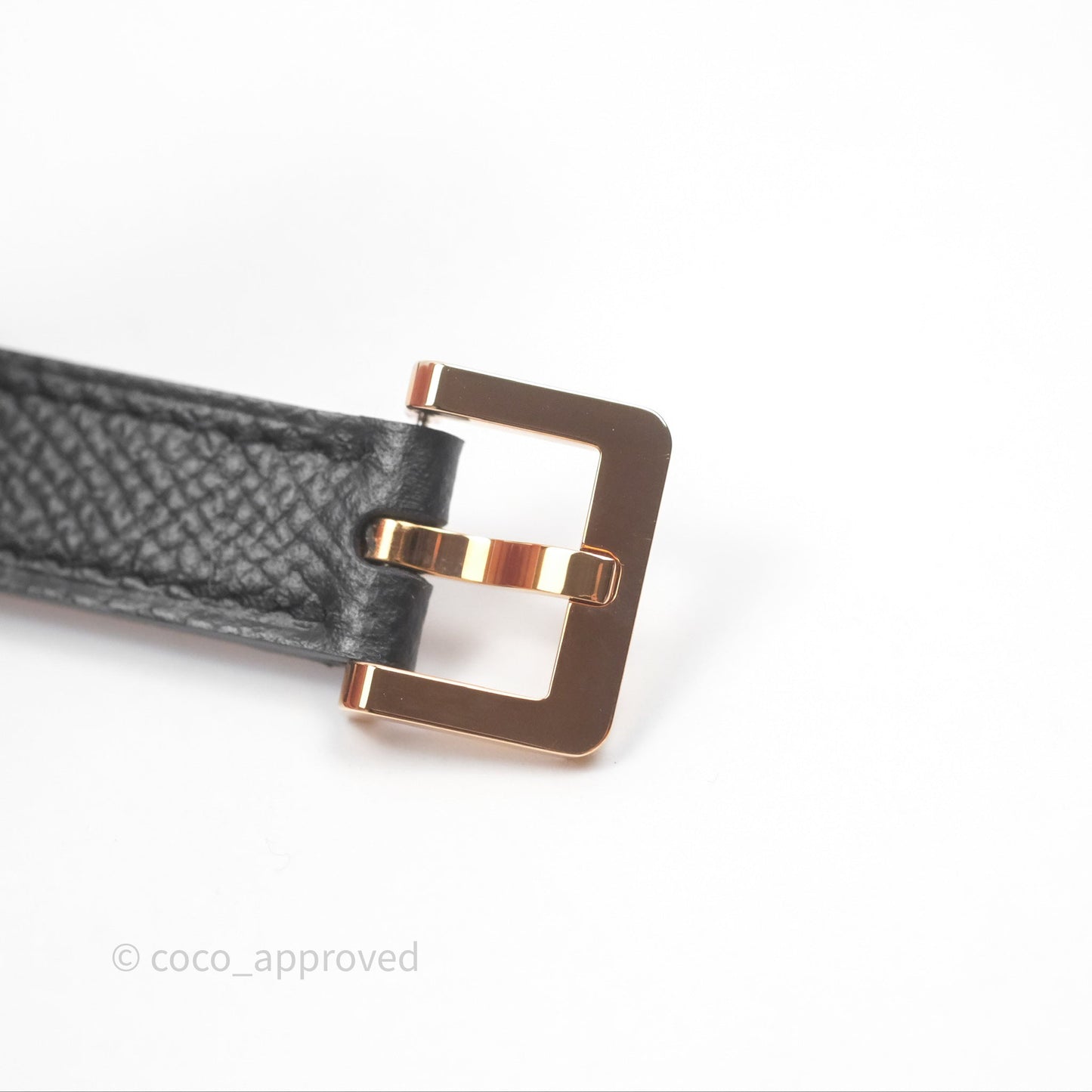 Hermès Pop H 15 Belt Noir Epsom Rose Gold Hardware