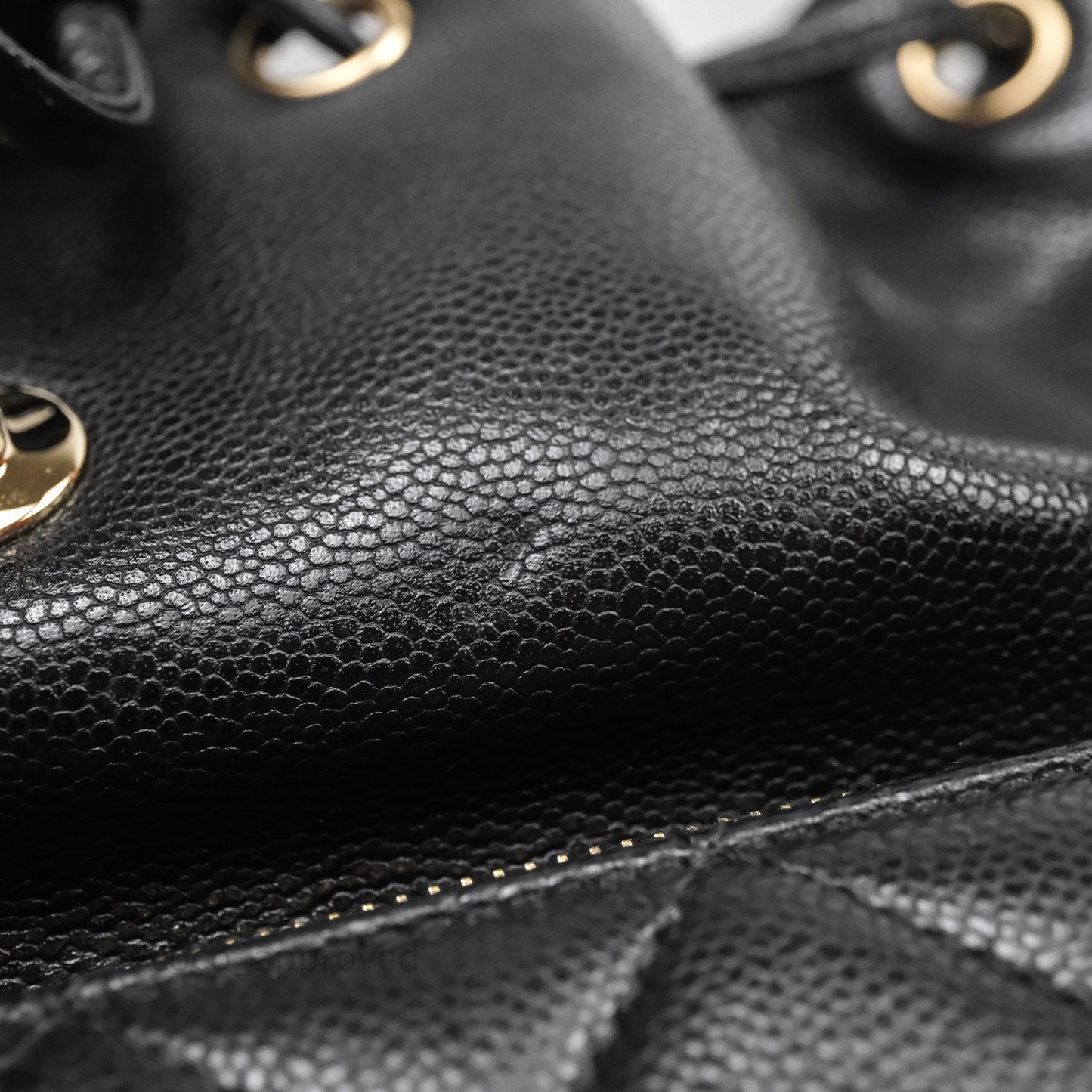 Chanel Quilted Business Affinity Backpack Black Caviar Light Gold Hardware
