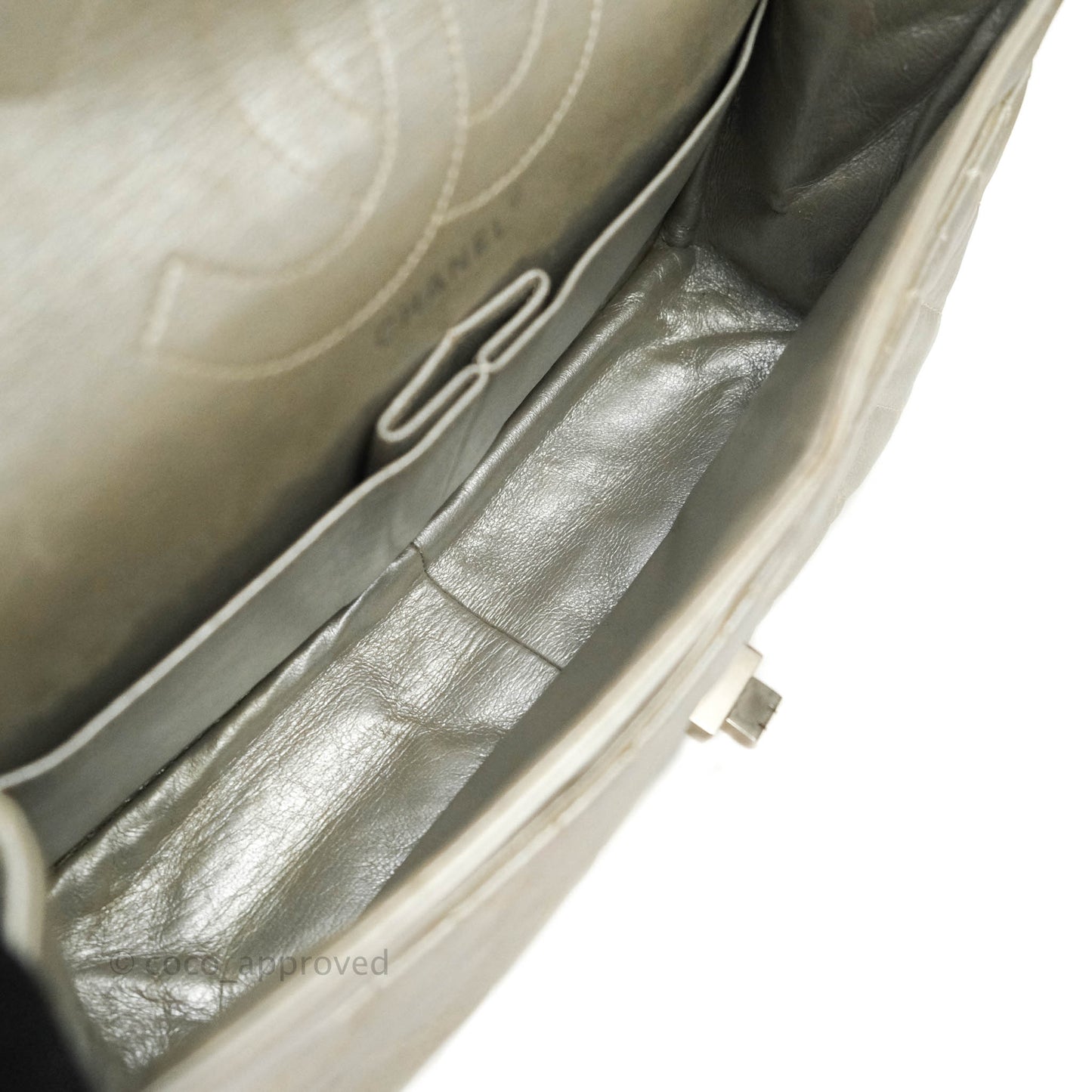 Chanel Reissue 226 Silver Calfskin Silver Hardware
