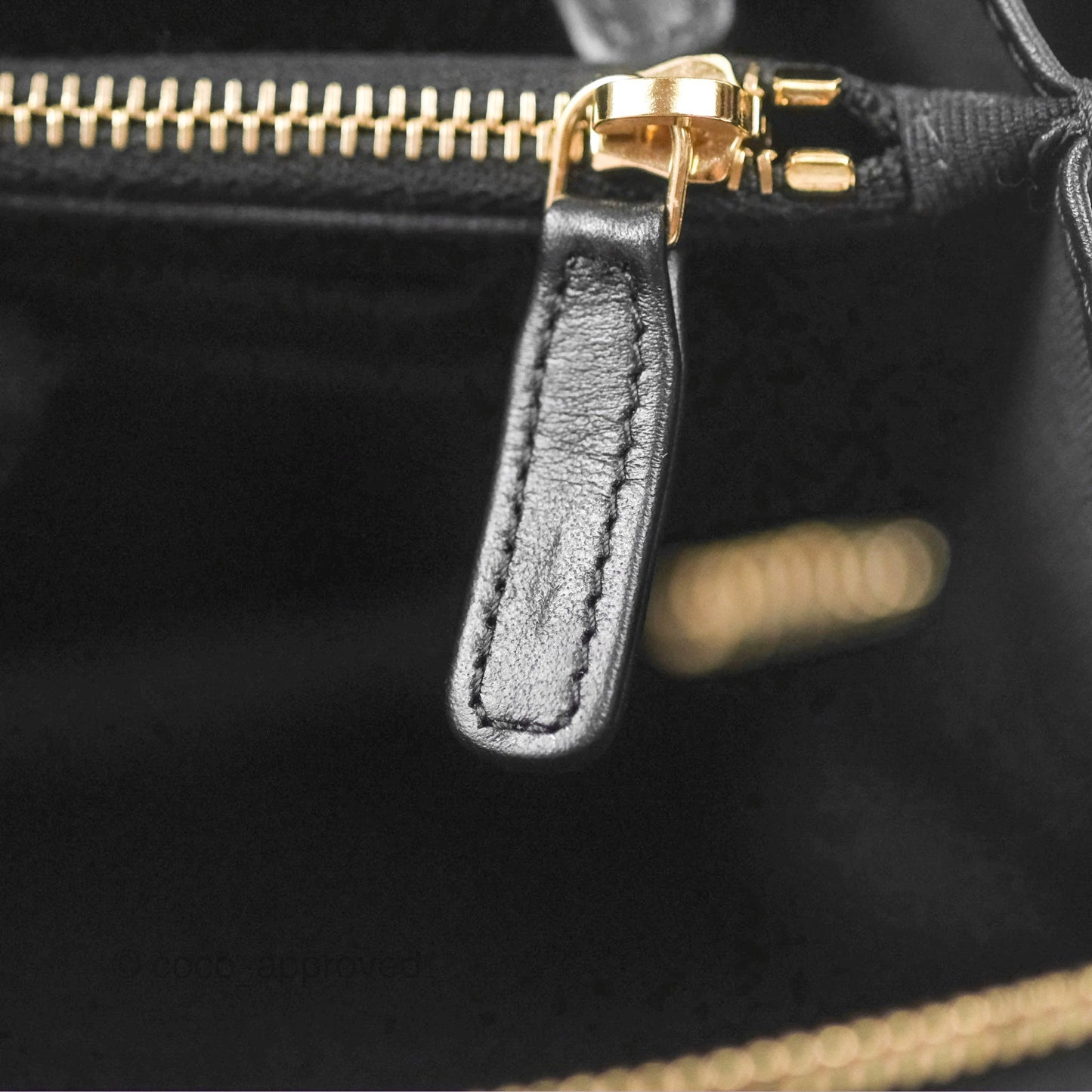 Chanel Quilted Top Handle Vanity Case Black Caviar Gold Hardware 22P