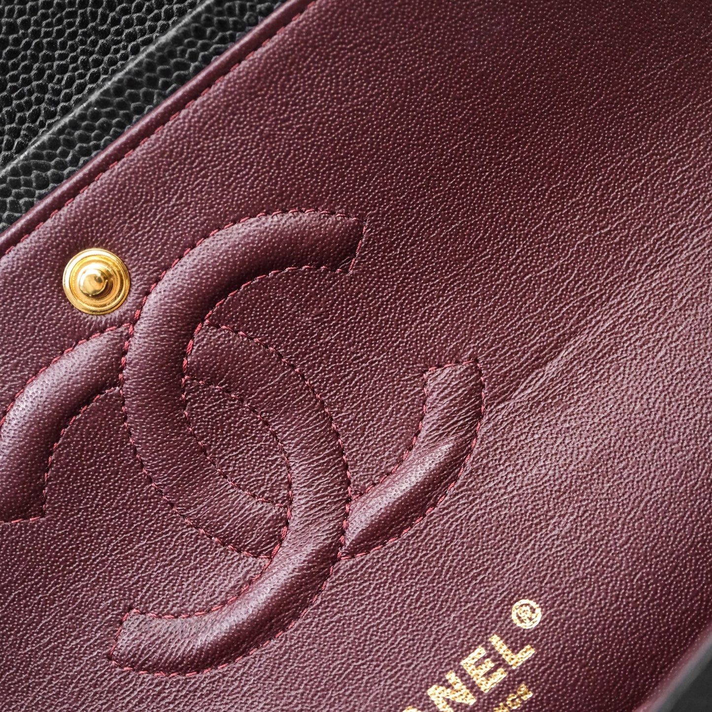 Chanel Classic Medium Flap Quilted Black Caviar Gold Hardware