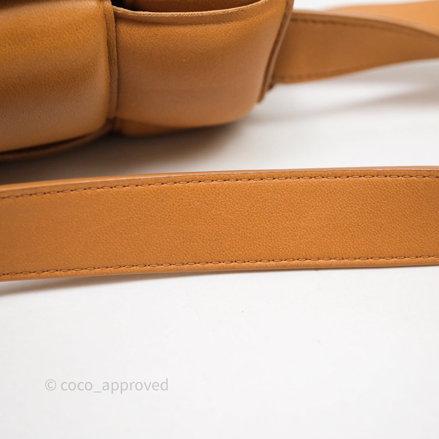 Bottega Veneta Padded Cassette Camel Lambskin