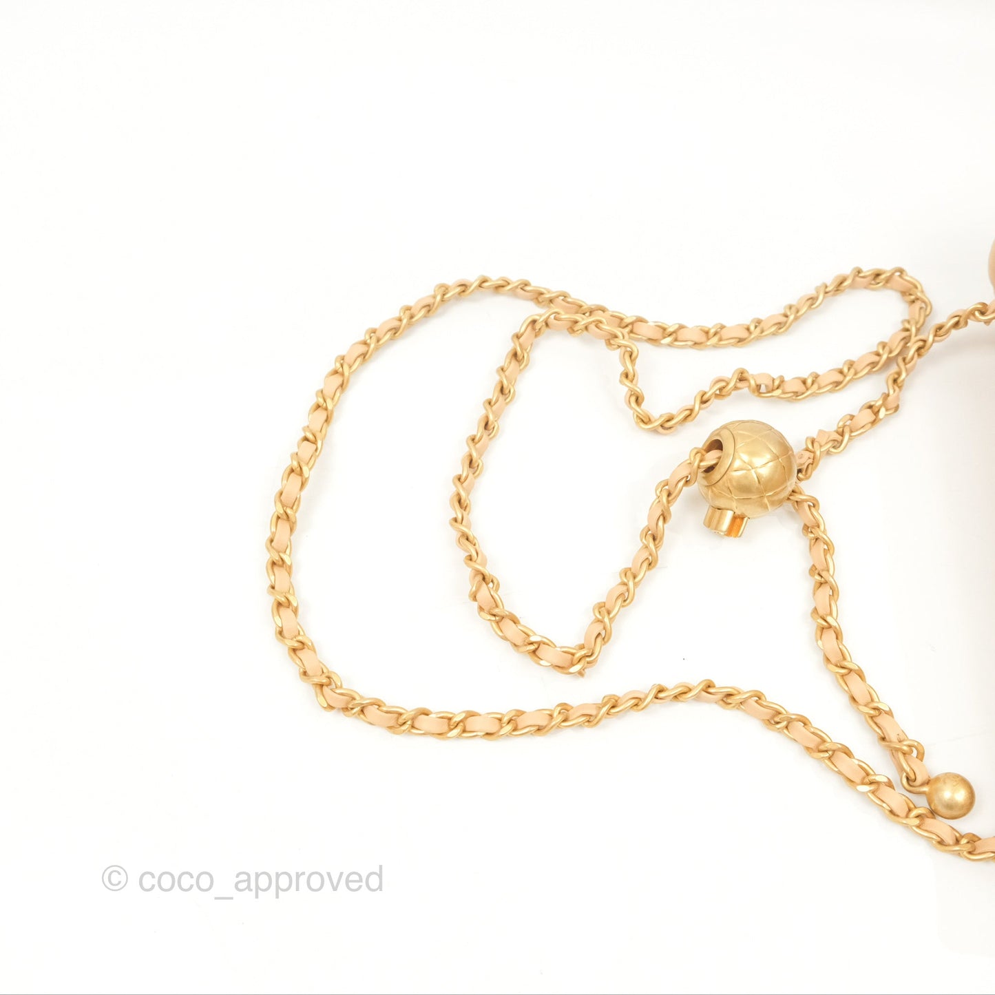 Chanel Pearl Crush Mini Rectangular Beige Lambskin Aged Gold Hardware