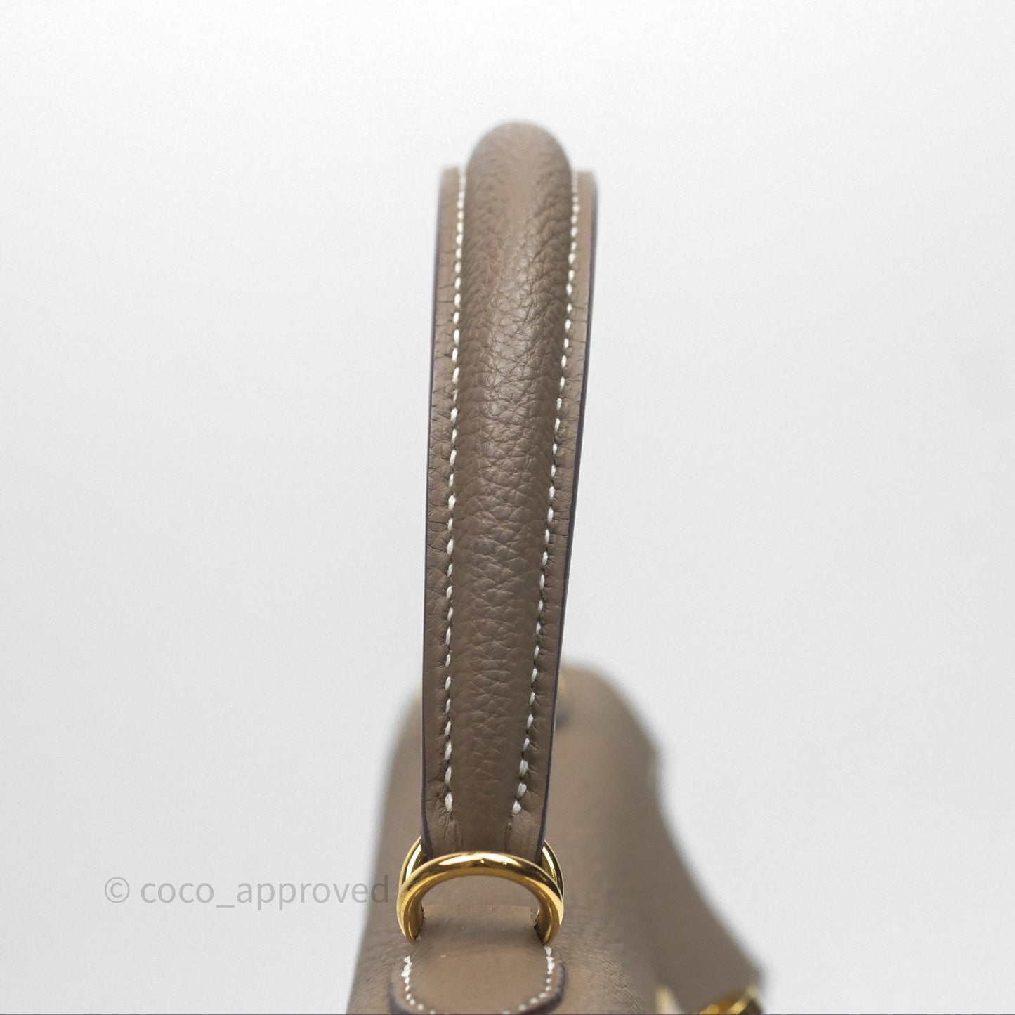 Hermès Retourne Kelly 25 Etoupe 18 Togo Gold Hardware