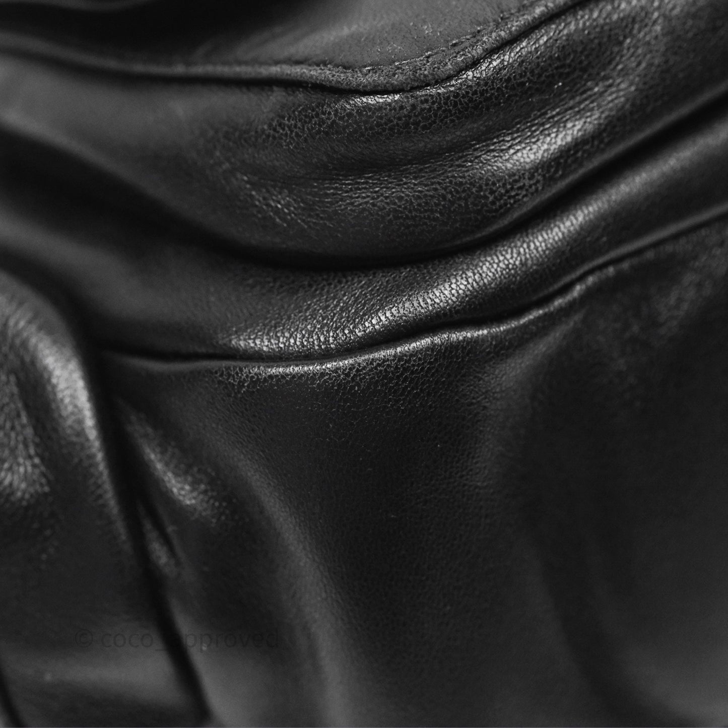 Miu Miu Nappa Leather Pocket Bag Black Lambskin Gold Hardware