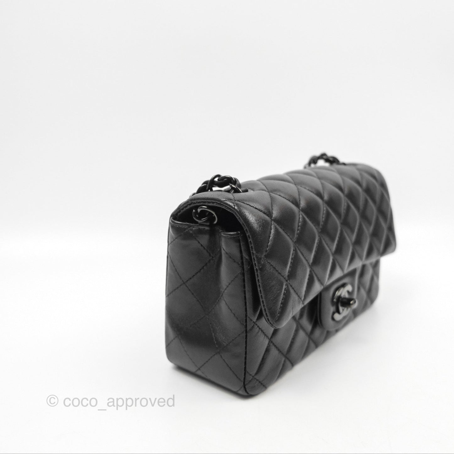 Chanel Quilted Mini Rectangular So Black Lambskin